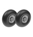 Roues Caoutchouc et jantes Nylon 100mm Axe Dia. 4mm