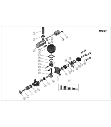 Moteur DLE 55 2 temps essence