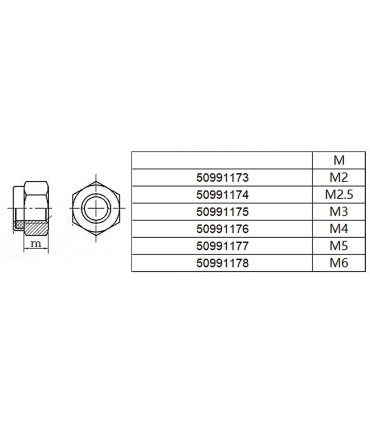 copy of Ecrous Nylstop M2 inox (par 30)