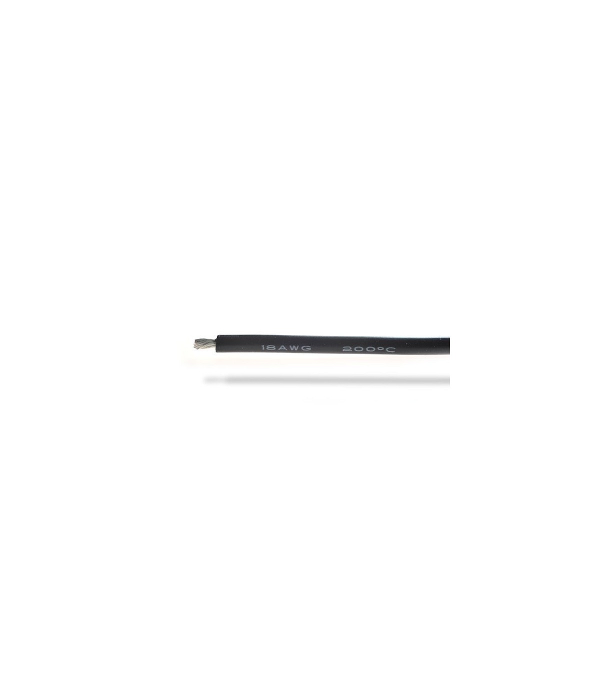 Cable de silicona suave 18 AWG negro