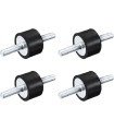 Silent blocks M5 D15mmxH10mm (par 4)