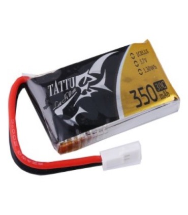 Pakket van 6 batterij Tattu 350mAh 30C 1S1P