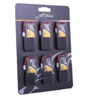 Pakket van 6 batterij Tattu 350mAh 30C 1S1P