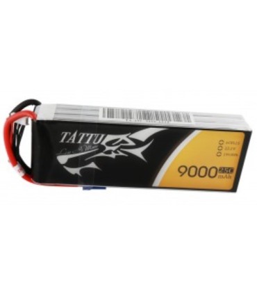 Alquiler de 10 baterías Tattu 6S 9000mAh + cargador