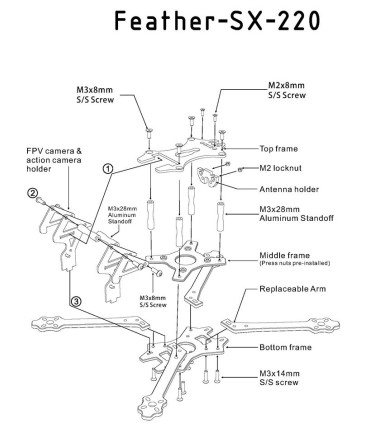 Chassis Feather SX220