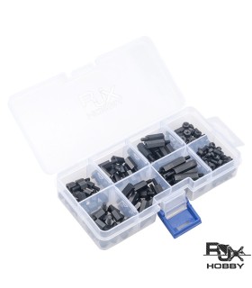 Kit of 180 fasteners, and spacers Nylon M3 RJX Hobby
