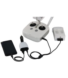 Charger Phantom 4 for a car cigarette lighter plug