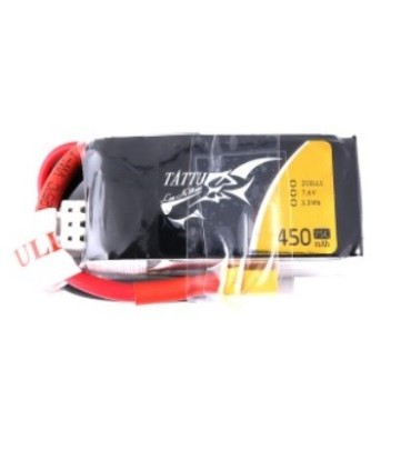 Tattu Lipo 2S 450mAh 75 ° C 7.4 V XT30