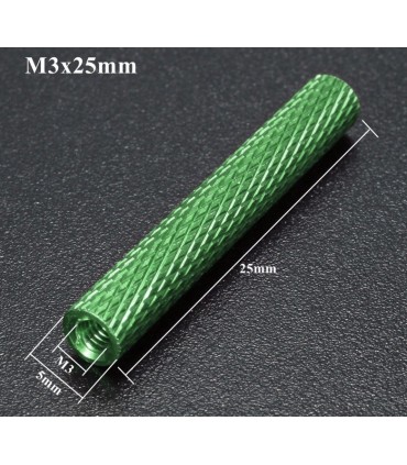 Los espaciadores de aluminio anodizado M3 25mm (10)