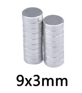 Magnets neodymium N35 9x3mm (5)