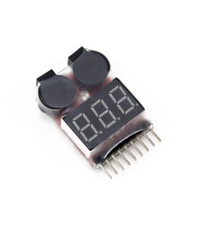 Tester-Buzzer for LiPo batteries of 1 to 8S
