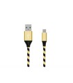 Micro-USB-kabel - Schwarz/Gold