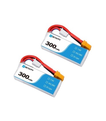 Lipo Batteries 2S 300mAh Beta FPV (for 2)