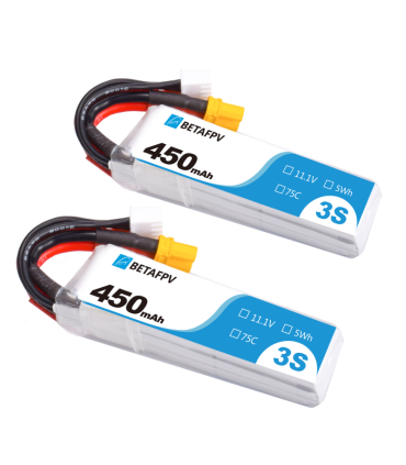 Las Baterías de Lipo 3S 450mAh Beta FPV (para 2)