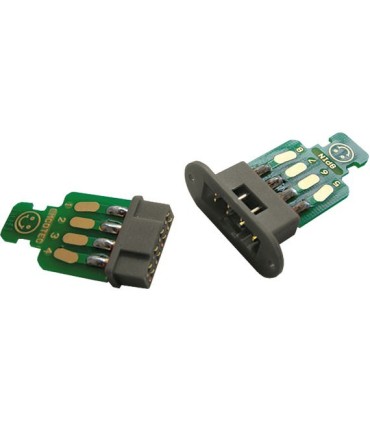 Finned connector met 8-polig montageframe EMCOTEC