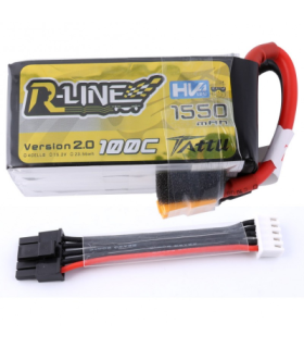 Batterie Tattu R-Line V2 4S 1550mAh 100C (câble détachable)