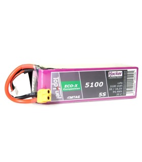 TopFuel 20C ECO-x 5100mAh 5s Competition F3A mtag Lipo Batterij