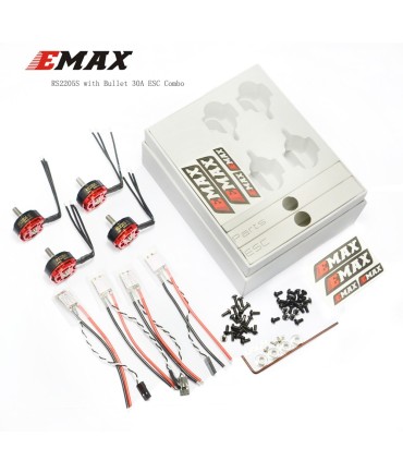 Combo 4 motoren EMAX RS 2205S 2600KV en 4 ESC Bullet 30A