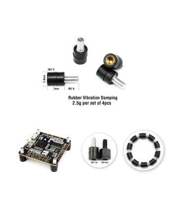 Espaçadores M3 anti-vibrações para a bordo de voo 4 pcs