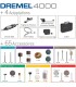 Dremel 4000 multifunctioneel roterend gereedschap 175W (wordt geleverd met 4 Adapters 65 Accessoires, snelheid 5000-35000 rpm)