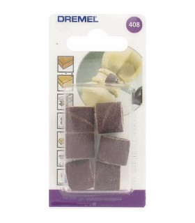 Set di 6 DREMEL Fasce di smeriglitatura 408 (Diametro 13mm, Grit 60, per Dremel Multi-purpose Strumento)