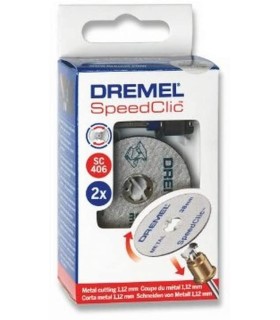 Dremel SC406 Acessórios SpeedClic do kit de arranque, incluindo adaptador e 2 discos de Corte De Metal 38mm