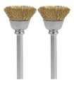 Set of 2 brass brushes Dremel 536 Diam. stem 3.2 mm