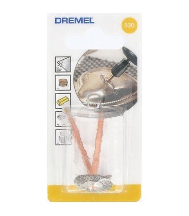 DREMEL 530 Set van 2 roestvrijstalen borstels Kroon D. 19mm