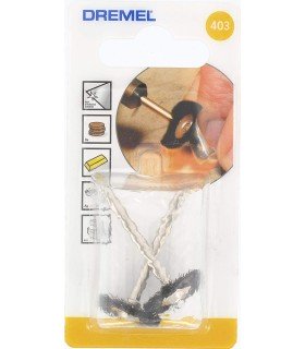Dremel 403 conjunto de 2 escovas Coroa De Seda 19mm