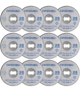 Dremel SC456B Set of 12 EZ SpeedClic Metal Cutting/Cutting Discs 38mm with Dremel Rotary Tools