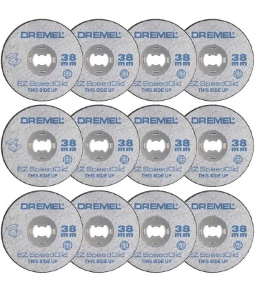 Dremel SC456B Lot de 12 Disques EZ SpeedClic à Tronçonner/Découper les Métaux 38mm avec Outils Rotatifs Dremel