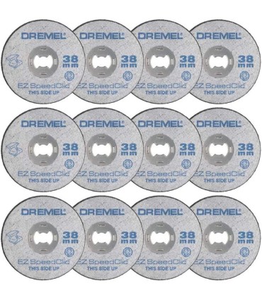 Dremel SC456B Set of 12 EZ SpeedClic Metal Cutting/Cutting Discs 38mm with Dremel Rotary Tools