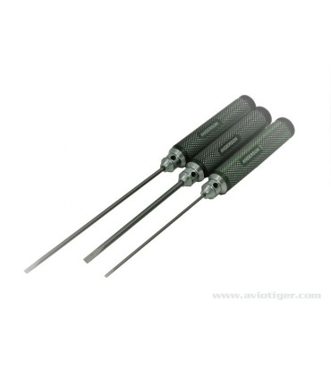 Set of 3 luxury flat screwdrivers 2/3/4mm