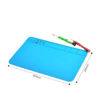 Tapete de solda de silicone azul