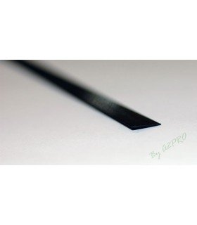 Perfil plano de carbono de 10/2mm em 1m