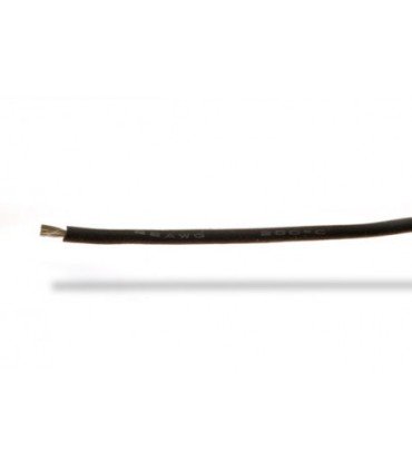 Soft silicone cable 22 AWG black
