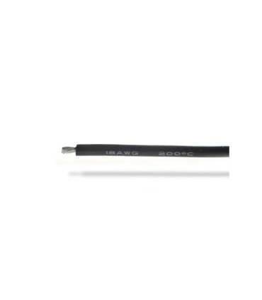 Cable de silicona suave 18 AWG negro