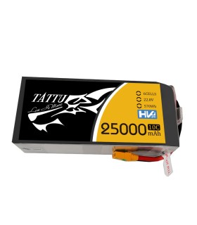 6 S 25000 mah HV Tattu Lipo Bateria