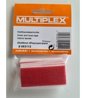 adhesive velcro tape 25x60mm Multiplex (by 5)