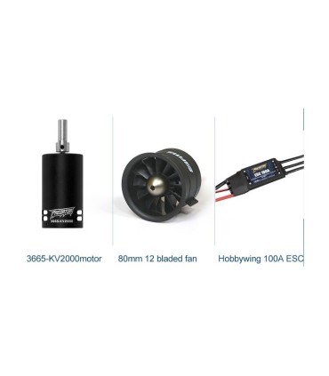 Jet FMS Futura V3 EDF 80 millimetri PNP