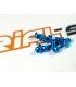 Set of 10 screws anodised aluminium domed head