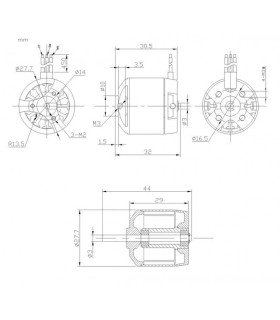 Motore brushless DM2215 Kv3500 Protronik