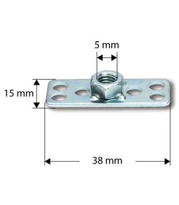 écrous M5 pour stratification (par 6)