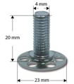 Schraube M4x20mm für Laminierung (par 6)