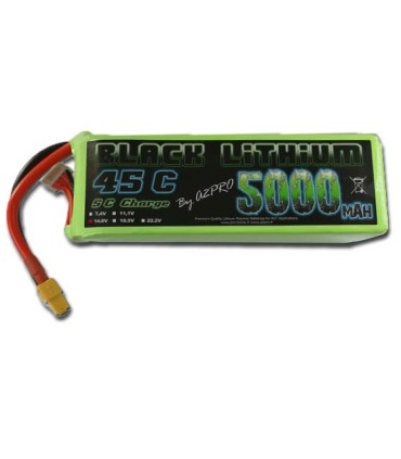 4S 5000mAh 45C Black Lithium Battery