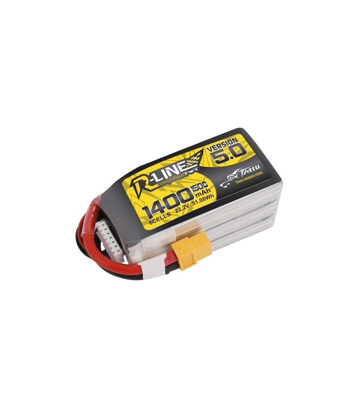 Tatu 6s 1400mAh 150C V5 Lipo Batterij