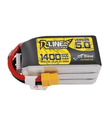 Tatu 6s 1400mAh 150C Rline V5 Lipo Batterij