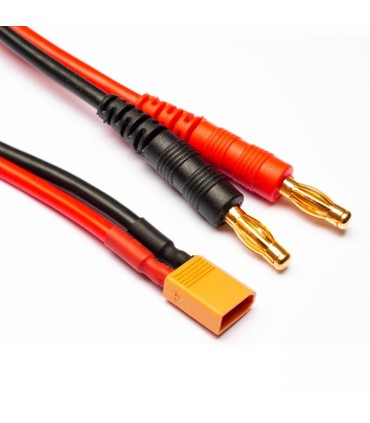 Oplaadsnoer XT60 connector met 30 cm kabels en banaanstekker