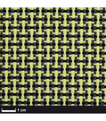 Tissu en fibre de carbone-Kevlar 164g (rouleau de 1m x 100cm)