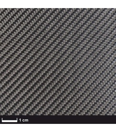 Tissu en fibre de verre rendu carbone 280g (rouleau de 2m x 100cm)